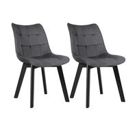EUGAD Chaises de Salle à Manger Lot de 2,Gris foncé