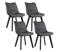 EUGAD Chaises de Salle à Manger Lot de 4,Gris foncé