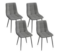 EUGAD Chaises de Salle à Manger Lot de 4,Gris Foncé