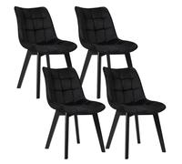EUGAD Chaises de Salle à Manger Lot de 4,Noir