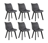 EUGAD Chaises de Salle à Manger Lot de 6,Gris foncé