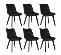 EUGAD Chaises de Salle à Manger Lot de 6,Noir