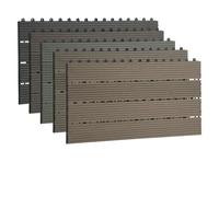 EUGAD Dalle terrasse,pour Jardin Balcon,Protection Sol Fixation clipsable,12 pièces,Anthracite,30x60cm