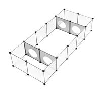 EUGAD Enclos Lapin, Cage Cochon d'Inde, Modulable, Plastique, pour Petits Animaux, avec Trous, DIY, Blanc+Transparent 0049WL