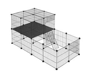 EUGAD Enclos Lapin Interieur, DIY Enclos Modulable avec 30 Panneaux