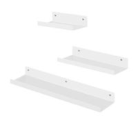 EUGAD Étagère Murale, Lot de 3, Tablette Murale en Métal, Blanc