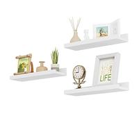 EUGAD Étagères Flottantes Lot de 3, Étagères Murales, pour Cuisine, Salon, Chambre à Coucher, Blanc, 60x12x5cm