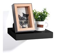 EUGAD étagères Murale en MDF,étagère de Rangement décorative Flottante 25cm Longueur,Noir