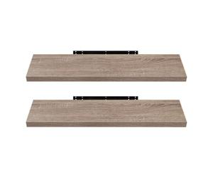 EUGAD Étagères Murale, Etagere Murale 120cm, Helles Kaffeebraun MDF 2er