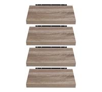 EUGAD Étagères Murale, Etagere Murale 40cm, Helles Kaffeebraun MDF 4er