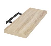 EUGAD Étagères Murale, Etagere Murale 50cm, Helle Holzmaserung MDF 1er