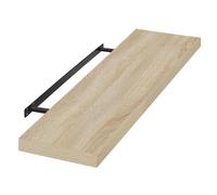 EUGAD Étagères Murale, Etagere Murale 80cm, Helle Holzmaserung MDF 1er