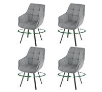 EUGAD Lot de 4 Chaises Pivotantes,Gris Foncé