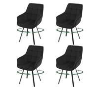 EUGAD Lot de 4 Chaises Pivotantes,Noir