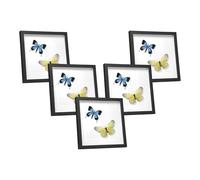EUGAD Lot de 5 Cadre Photo en Bois 30x30cm, Style 3D Cadre de Boîte d'Ombre Profonde pour Objets jusqu'à 1,5cm, Galerie Photos Décoration Murale avec Passe-Partout Vitre en Acrylique, Noir