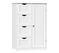 EUGAD Meuble de Salle de Bain, avec 4 Tiroirs et 2 Compartiments Réglables, pour Salle de Bain/Chambre/Couloir/Cuisine, 56x30x81cm