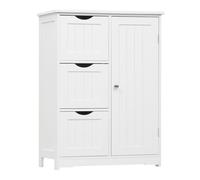 EUGAD Meuble de Salle de Bains, Commode avec 3 Tiroirs et 2 Compartiments Réglables, pour Salle de Bain/Chambre/Couloir/Cuisine, MDF, 60x30x81cm