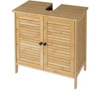 EUGAD Meuble salle de bain - 60x30x60cm - avec 2 Portes - Nature