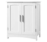 EUGAD Meuble sous Lavabo, Armoire Salle de Bain, avec 2 Portes, Étagère Réglable, Blanc, en MDF, 50x30x60 cm