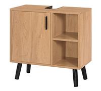 EUGAD Meuble sous lavabo Salle de Bain, Armoire sous Vasque avec Porte et Étagères, 60x30x60,5cm