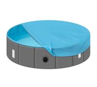 EUGAD Piscine Chien Pliable, Pataugeoire pour Chiens avec Couverture,Piscine pour Chiens 80x20cm PVC Baignoire Pliable pour Petit Chiens,Pataugeoire Piscine Jouets Aquatiques d'extérieur Jardin