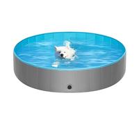 EUGAD Piscine pour chiens de grande taille, pliable, portable, antidérapante, en PVC, 120 x 30 cm, avec valve de drainage