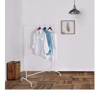 EUGAD Porte-Manteau Portant télescopique en métal 1 Tringle 99x46x153cm, Blanc