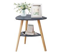 EUGAD Table Basse, avec 2 Plateaux, Table d'Appoint, Style Scandinave, en MDF, Pieds en Bois Massif, Gris 0005CHJ