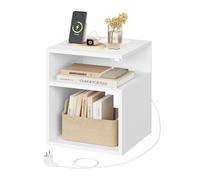 EUGAD Table de Chevet Connectée, en Bois d'Ingénierie, Blanc