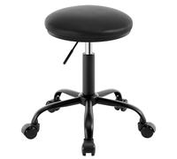EUGAD Tabouret de Bureau, Tabouret de Coiffeuse, Similicuir, Noir