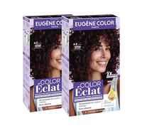 Eugène Color Color Eclat - Coloration permanente - Couvre 100% des cheveux blancs - Longue durée et Brillance - 4.5 CHATAIN ACAJOU X2