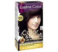 Eugène Color - Color & Eclat - Les Naturelles - N°4 Châtain Acajou - Coloration Permanente brillance Longue Durée à l'Huile d'Argan - Lot de 2