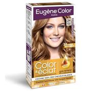 EUGENE COLOR Coloration Permanente Crème 24 Blond Doré Huile d'Argan 110 ml Couvre Cheveux Blancs Color et Éclat - Lot de 3