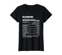 Eugene Valeur Nutritive Nom Drôle T-Shirt Graphique avec Valeur, Femme, Noir, M