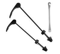 EUGENEKELLY 2 Libération Rapide de Velo, Brochette de Vélo Essieu Brochette de libération Rapide en Metal Serrages et Blocages pour vélo Avant et arrière avec 1 Outil de réparation