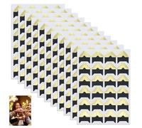 EUGENEKELLY Lot de 11 feuilles autocollantes pour coins photo - Doré - Pour le scrapbooking, les coins photo - Pour bricolage