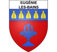 Eugénie-les-Bains 40 ville sticker blason écusson autocollant adhésif - Taille : 8 cm