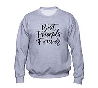EUGINE DREAM Best Friends Forever BFF 2 Sweatshirt Unisexe Gris S