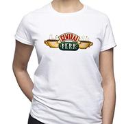 EUGINE DREAM Central Perk Friends TV Show T-Shirt Femme Blanc M