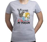 EUGINE DREAM Cristina Yang Meredith Grey You are My Person Grey Anatomy Shirt T-Shirt Femme Gris L