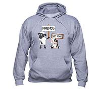 EUGINE DREAM Vegan Friends Not Food Sweats à Capuche Unisexe Gris M