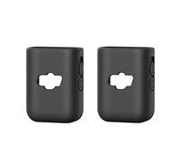 EUGOOCX Coque de protection en silicone pour DJI Mic 2, coque de protection souple pour DJI MIC2 Accessoires de microphone sans fil, Noir 2 pièces., Simple et facile