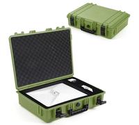 EUGOOCX Coque rigide antichoc compatible avec Starlink Mini, étui de voyage étanche IP67 pour Starlink Mini Dish, béquille, adaptateur secteur, adaptateur de tuyau, câbles, vert militaire, Robuste