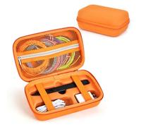 EUGOOCX Étui de rangement en EVA compatible avec les stylos MYNT3D Super 3D, sac de voyage portable pour stylo d'impression 3D, recharges et câbles, Orange