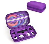 EUGOOCX Étui de rangement en EVA compatible avec les stylos MYNT3D Super 3D, sac de voyage portable pour stylo d'impression 3D, recharges et câbles, violet