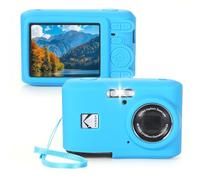EUGOOCX Étui en silicone compatible avec appareil photo numérique Kodak PIXPRO FZ45, coque de protection souple anti-rayures avec cordon, bleu, Coque en silicone