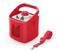 EUGOOCX Housse de protection en silicone compatible avec Toniebox 2 & 1, lecteur audio, housse anti-poussière avec poignée de transport et bandoulière (rouge)