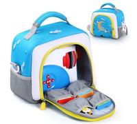 EUGOOCX Sac de transport compatible avec Little Tikes Story Dream Machine Books, étui de rangement avec bandoulière pour lecteur audio, livres et collection de personnages, bleu/blanc