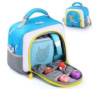 EUGOOCX Sac de transport pour lecteur audio Toniebox, étui de rangement de voyage compatible avec les personnages Tonies, écouteurs et lecteur audio avec bandoulière, bleu ciel, Sac de transport