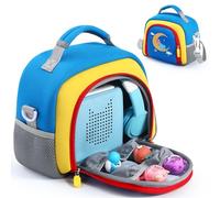 EUGOOCX Sac de transport pour lecteur audio Toniebox, étui de rangement de voyage compatible avec les personnages Tonies, écouteurs et lecteur audio avec bandoulière, bleu, Sac de transport